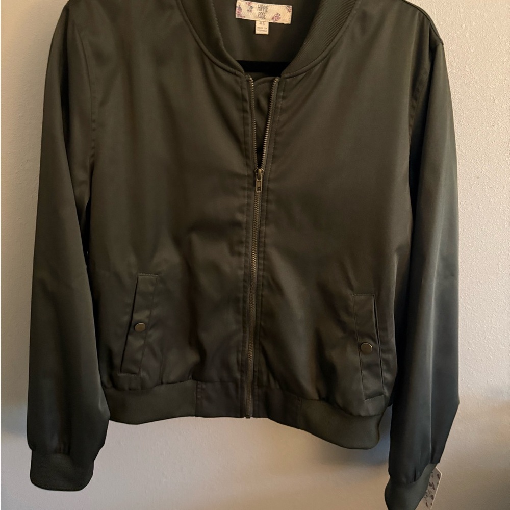 Olive Green Bomber Jacket